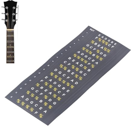 Adesivi per Tastiera Accordi Adesivi per Note di Chitarra Autoadesivi Mappa di Note per Chitarra Decalcomanie Adesivi per Tastierab per Decorazione per Principianti, Pratica