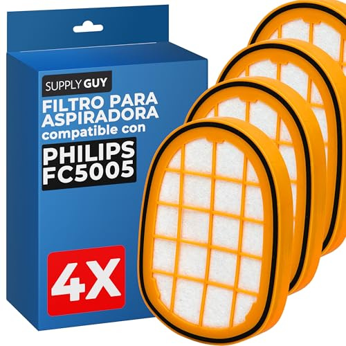 Supply Guy 4 Filter kompatibel mit Philips SpeedPro Max/SpeedPro Max Aqua/SpeedPro Max Aqua Plus 6000 Series 7000 Series 8000 Series Ersatzteile für Staubsauger Filter FC5005/01 FC6826