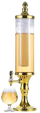 MEIYULO Girafe à Bière,Tireuse à Bière avec Tube de Glace et éclairage LED,pour la fête KTV Restaurant Buffet Barbecue(Color:Gold,Size:3000ML)