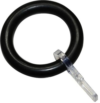 GARDINIA Anillas para Barras de Cortina con Ø de hasta 28 mm, con Ganchos de Cortina, Anillas de Cortina, Anchura 9 mm, Plástico, Negro, Pack de 10 Piezas