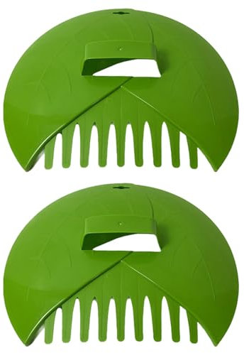 Blätterklauen, Blätterschaufel | 2 Stück Gartenlaubschaufeln Handrechen | Laubgreifer-Klauen, Laubpflücker-Obergreifer, großer Laubsammler zum Aufsammeln von Laub, Rasen und Müll
