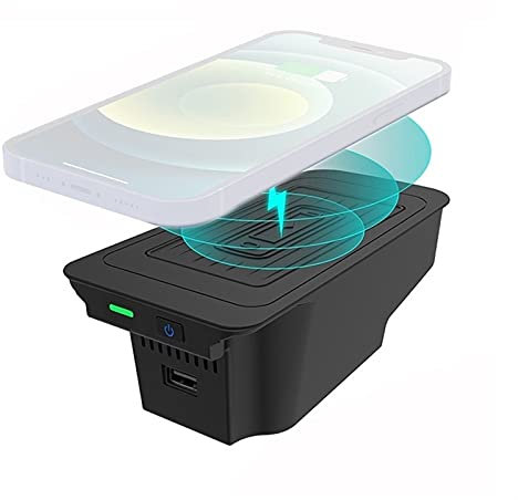 MKVAXR, for VOLVO, S60 2019-2021 Car Charger Qi Standard Wireless Charger 10W 7.5W Auto Wirelses Charger Left Driving Wireless Charging Plate