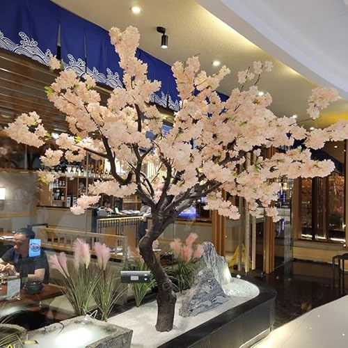 KIBONCY Artificial Japanese Cherry Tree Fake Plant Fause Barry Blossom Tree for Wedding Event Party Shopching Mall 0.8m