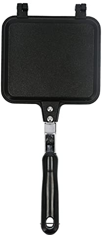 Yctze Poêle à Frire pour Petit Déjeuner, Presse à Griller en Aluminium, Poêle Antiadhésive Double Face, Outil de Cuisson du Pain, Poêle Double Face