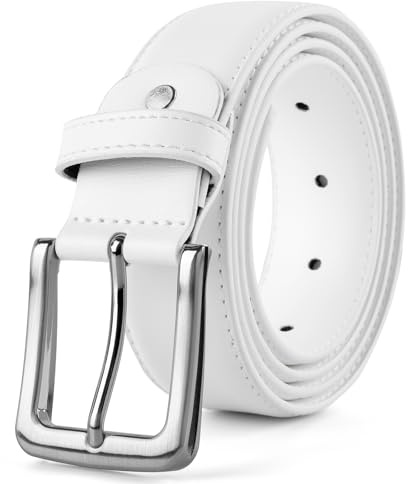 maikun Black Leather Belts for Men,Mens Belts Leather Black