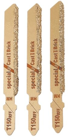AXTZWKL 3pcss 3 T150 Carbide Grain 50 Grit T-Shank Jigsaw Blades Ceramic Tile Ceramic Cutting Tool, Carbide