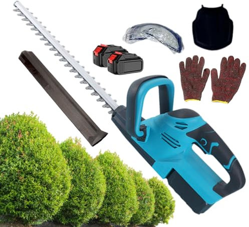 pealiritansemen Taille-Haie sans Fil 21 V 18,9, Taille-Haie Électrique À Main, Outil De Taille D'arbustes, Coupe De Petites Branches, Batterie Amovible De 3000 Mah, pour Cour, Jardin,2batteries