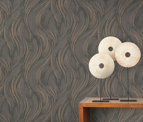Strukturtapete 10456-11 Vliestapete Grafik 0.53 x 10.05 m Erismann Opus Braun