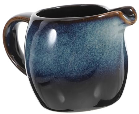 MOTHNUR Keramik Milchkännchen mit Henkel Klassisches Europäisches Design Vielseitig für Kaffee Tee Milch Saucen Spülmaschinenfest für Restaurant Haushalt