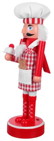 Ciieeo Soldato Schiaccianoci Di Natale Decorativo Statuina Di Soldato Di Natale Con Cappello Pupazzo Di Per Centrotavola Figurina Di Uomo Fornaio Per Casa