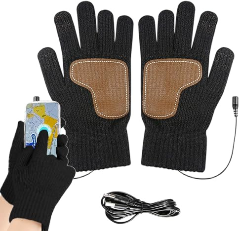 Generico Guanti Riscaldanti - Regolabile 3 Temperature Touchscreen,Muffole Riscaldate Elettriche Scaldamani,Per Uomini Donne Lavoro In Ufficio Casa Ciclismo Sci Inverno Freddo Campeggio