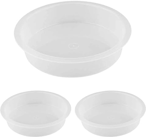 Mangiatoia per uccelli da 3 pezzi, vassoio per mangiatoia per uccelli in plastica rotonda, 7 dia..Accessori per vaschette per l'acqua del bagno della stazione di alimentazione Accessori per il v