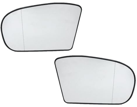 HZ-DESIGN 2x Spiegelglas für Außenspiegel Spiegel Glas Links + Rechts passend für MB C E W203 W211