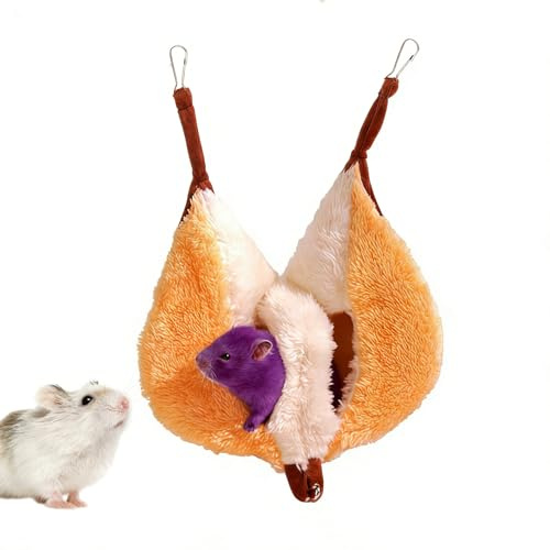 Generico Hängematte für Frettchenkäfig | Warmer halbgeschlossener | Unterschlupf | zum Aufhängen im Käfig – für Chinchillas, Frettchen, fliegendes Eichhörnchen, für Innenräume, Outdoor, Haus, K
