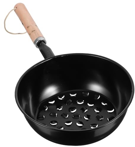 DOITOOL Braciere per Carbonella in Ferro con Manico in Legno Ergonomico, Accenditore a Stufa per Barbecue e Campeggio attività all Aperto