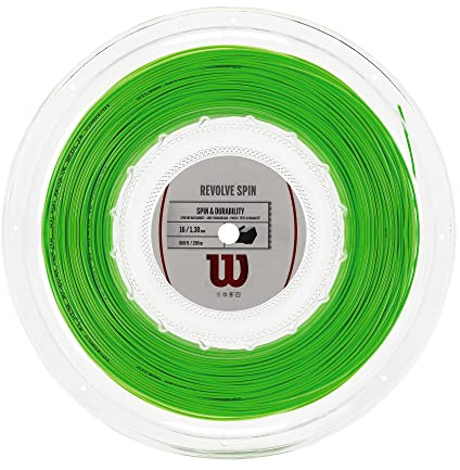 Wilson Revolve Spin 200M Grün Tennis Saitenrolle 200m Monofil Grün 1,30