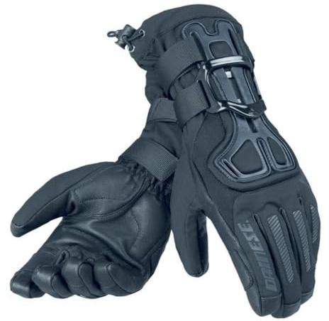 Dainese Erwachsene Skiprotektor D-Impact 13 D-Dry Gloves, Schwarz/Carbon, S, 4815916_B84