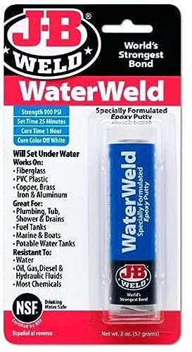 Auto Car Parts Online J-B Weld 8277 WaterWeld Underwater Epoxy Putty - 2 oz Size: 2 oz