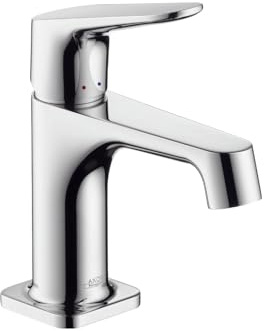 AXOR Wasserhahn Citterio M (Armatur mit Auslauf Höhe 70mm und Zugstangen-Ablaufgarnitur) Chrom