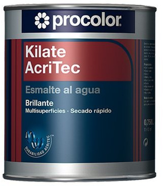 ESMALTE AL AGUA KILATE ACRITEC BRILLANTE GRIS PERLA 0,75L