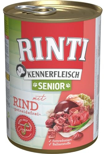 Rinti Kennerfleisch Senior Manzo 400g - Riceverete 12 confezioni/; Contenuto della confezione: 0,4 kg