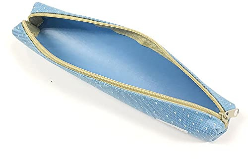 BETOOL Federmäppchen, Bonbonfarben, Stiftehalter, niedlich, schlank, für Kinder, Erwachsene, Schule, Büro, Reisen, 1 Stück, Blau