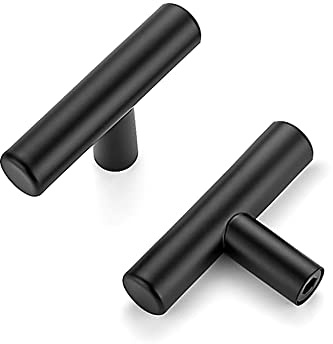 Ravinte 2'' Cabinet Handles Stainless Steel Matte Black Kitchen Cabinet Hardware Handles of Kitchen Cupboard Handles 15 Pack