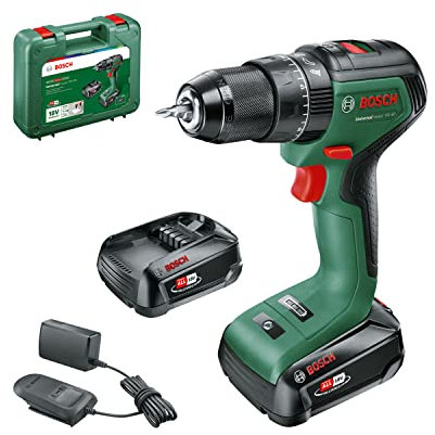 Bosch Cordless Combi Drill UniversalImpact 18V-60 (2 Batteries 2.0 Ah, 18 Volt System, in Carrying case)