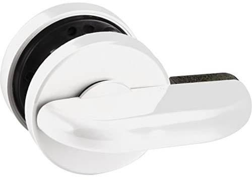 ECO Überwurfriegel WC (Trennwand) mit Notöffnung über Vierkantdorn 8mm, Kunststoff weiß