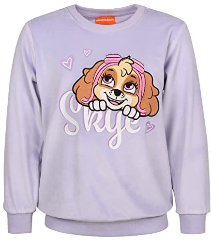 Paw Patrol Skye Felpa per Bambini Lilla, Felpa in Velluto da Ragazza 6 Anni