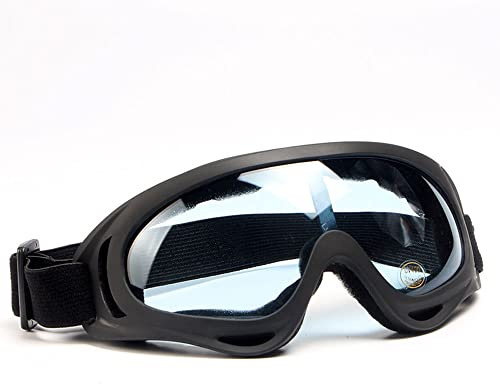 TopHomer Gafas de seguridad envolventes con protección UV que se ajustan sobre las gafas, gafas selladas antivaho con lente transparente ventilada para laboratorio, soldadura, bricolaje, construcción, esquí, ciclismo y deportes