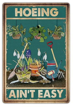 Artlunar Funny Garden Sign Outside Decor - Humorous Gardening Gift for Women Enthusiasts, 12 x 8 (980)