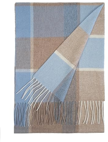 SEECOSY Schal aus 100% Kaschmir – Karierter Tartan-warmer, weicher Schal, Geschenk für Männer und Frauen
