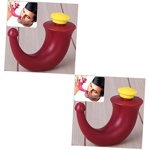 NIYANGLE 2 Piezas Olla De Lavado Nasal Solución De Olla Neti Enjuague De Los Senos Nasales Alivio De La Congestión Para Bebés Limpiador Nasal Olla Neti De Viaje Yoga Jarra De Enjuague