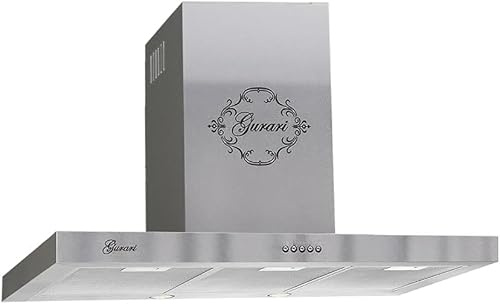 GURARI Hotte murale GCH F 461 IS 7 N + recirculation, hotte 70 cm, en acier inoxydable, 1000 m³/h