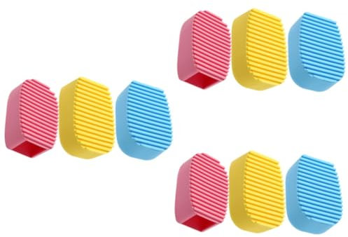 Gatuida 9pièces Brosse à Laver Silicone Couleurs Bonbon Mini Planche à Laver Portable Et Multifonctionnelle pour Nettoyage De Vêtements Chaussures Et Plus Rose Bleu Jaune