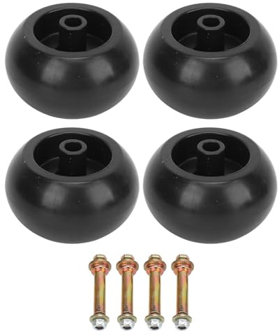 Kit de 4 Roues de Plateau de Tondeuse, Anti-crevaison, Anti-scalp, à Bande de Roulement Lisse, Roues de Remplacement pour Exmark, 5 Pouces de Diamètre, 2 3/4 Pouces de
