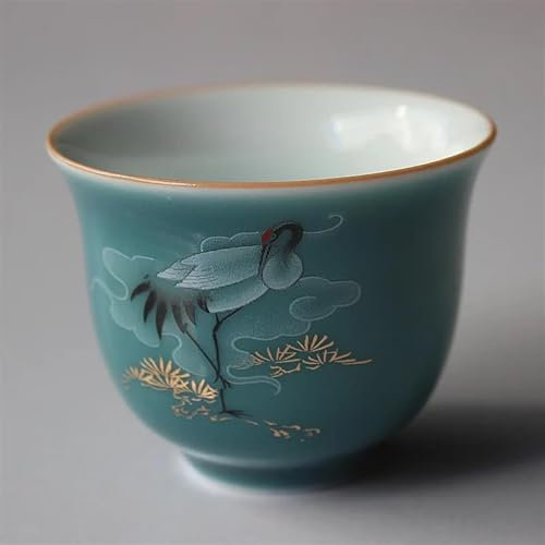 Théière Service À Thé Chinois Pour La Cérémonie Du Thé Tasse À Thé En Porcelaine Ancienne Vaisselle À Boire Tasse À Thé En Céramique Grue Couleur Glaçure Set De Théière Et Tasse De Noël
