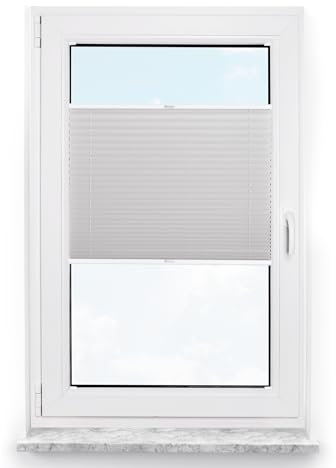 Tom'Shop Wabenplissee nach maß, Wabenplissee zum Schrauben mit Bohren Sonnenschutz Plisseerollo Jalousie Blickdicht für Fenster & Tür Wabenfalten in Spitzenqualität 5 Farbe zur Auswahl(Höhe 150-240cm)