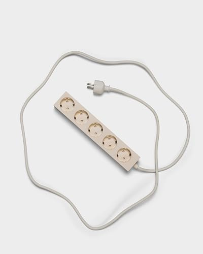 Pedestal Power Bar Magnetiskt Grenuttag 2 m med Botten - Praktiskt Snyggt 5-vägs Multiuttag Power Strip