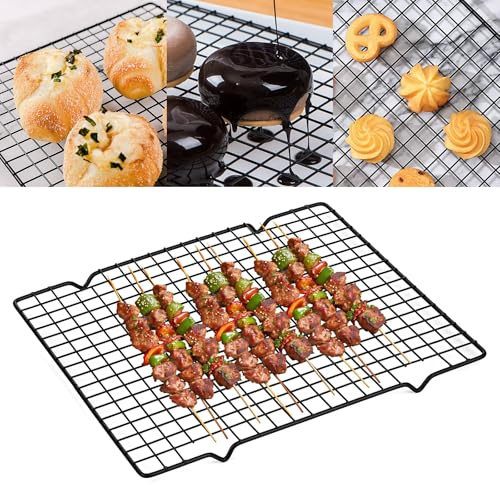 Grille de cuisson en acier inoxydable, grille de refroidissement pour biscuits, grille de refroidissement pour la cuisine et la pâtisserie (28 x 25 cm)