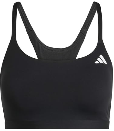 adidas Donna Optime Essentials Workout Light Support Bra, Black, M