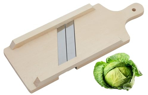 PEEWIT Cabbage Shredder Wooden Grater 2 Blades 40 Centimeters for Kitchen