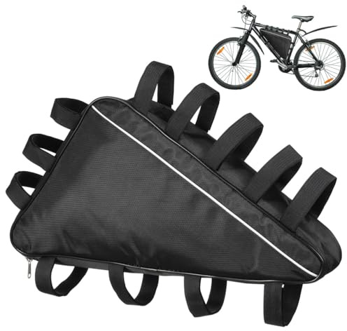 DOITOOL E Bike Battery Bag Triangle - Large Frame Bag 49x41x11cm - Electric Mountain Bicycle Cycling Accessories - Waterproof Oxford Storage Case for 72V Power-Pack & Bikepacking