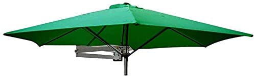 Parasol, Sun Parasol Parasols montada en la Pared con Poste de Metal - Balcón de jardín al Aire Libre Balcón Sunshade Sunshade, 8 pies/250 cm (Verde)