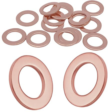 30 Copper Seal Set, Copper Rings Assortment with M12 Washers, Copper Sealing Rings for Various Applications, High-Quality Copper Washers for Professional Use