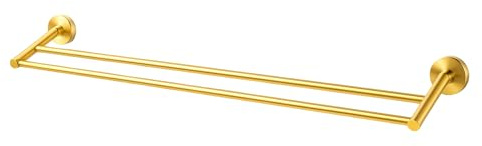 Handtuchhalter Balneo QUBE Modell 2 600x600x50 mm, Gold | AISI-304-Edelstahl; verdeckte Schraubbefestigung; rostbeständig; für Handtücher und Bademäntel in Bad oder Wellnessbereich