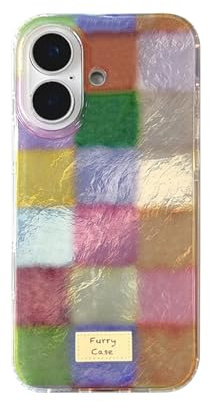 Reownest Handyhülle für iPhone 17 Hülle, Cute Bunt Dopamin Kariert Muster Aesthetic Design mit Stoßfeste Kratzfeste Soft Case für Mädchen Frauen - Bunt
