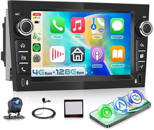 [4G+128G] Android Car Stereo for Vauxhall Corsa Vivaro Astra Meriva Combo with Wireless Carplay Android Auto DSP GPS WiFi, Hodozzy 7 1280P Touch Screen Car Radio Bluetooth FM/RDS SWC Backup Camera