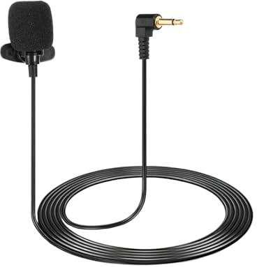 sourcing map Lavalier Micrófono de solapa, micrófono de 3,5 mm de codo mono condensador de 1,5 m con cable de condensador unidireccional, mini micrófono de solapa para profesores y presentadores